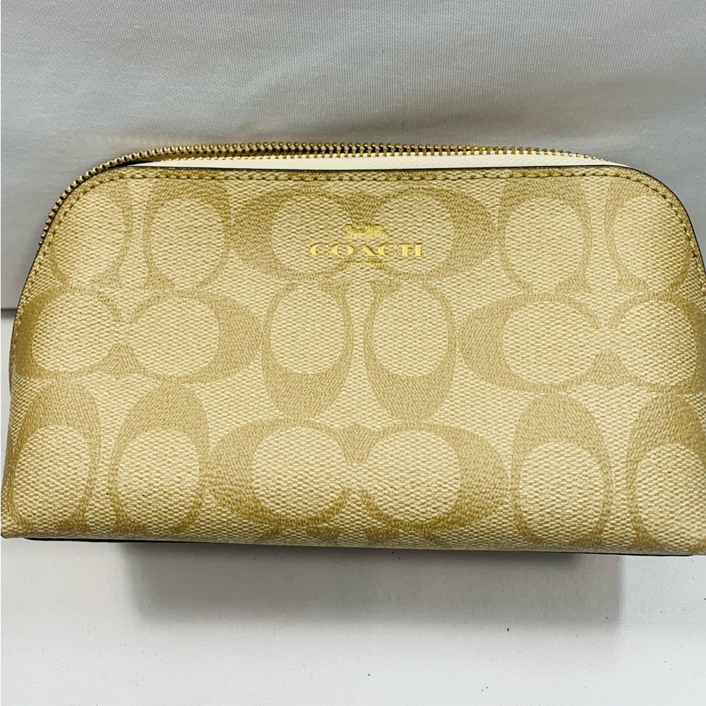 Coach Gold Cosmetic Bag